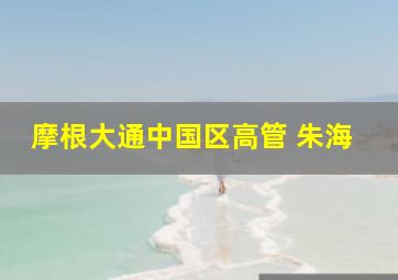 摩根大通中国区高管 朱海